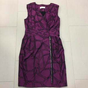 BENSONI Purple Cocktail Party Sheath Dress Size 8